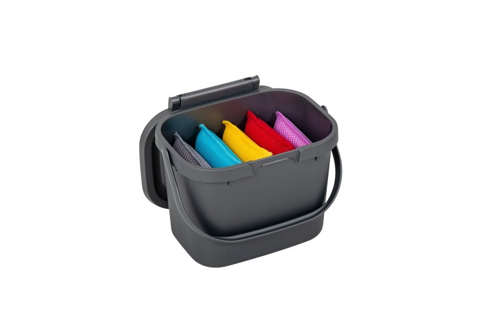 ADDIS KITCHEN COMPOST CADDY METALLIC