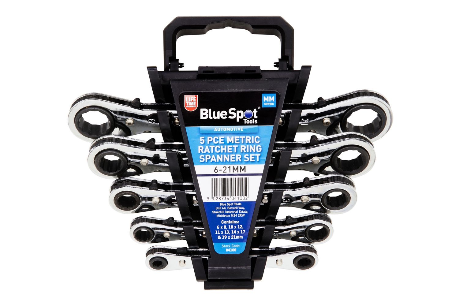 BLUESPOT 5PC RATCHET RING SPANNERS