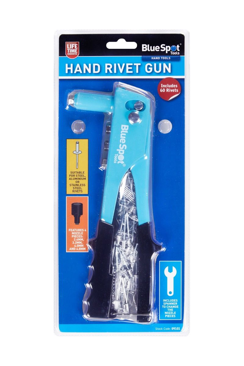 BLUESPOT RIVET GUN WITH RIVETS