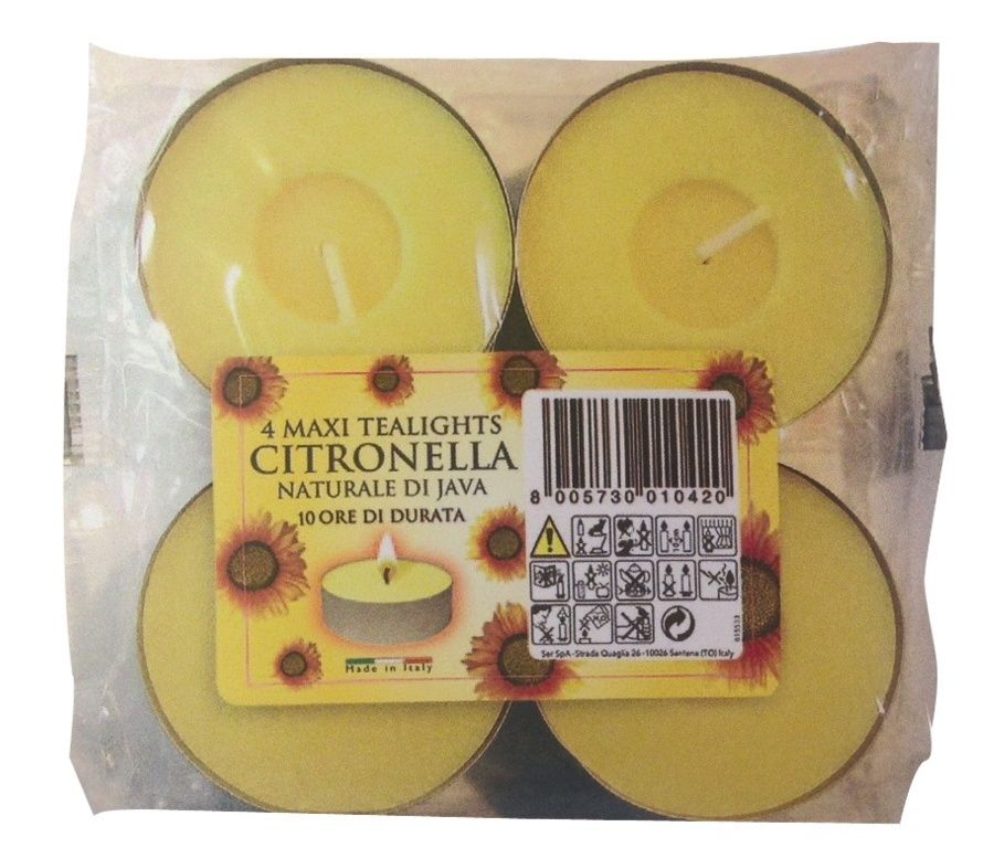 Citronella 4pk maxi tealights