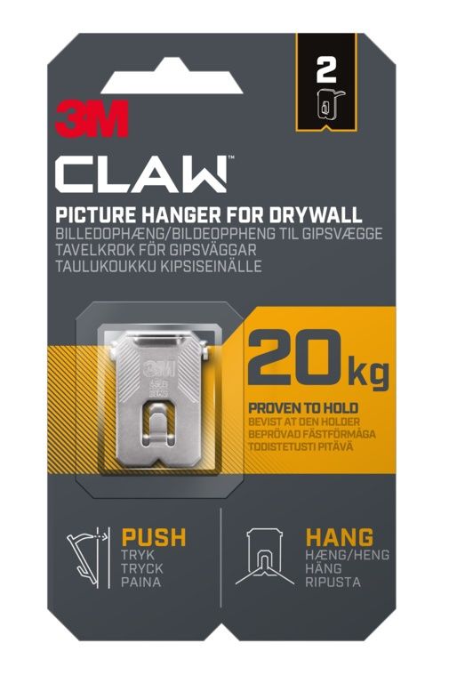 CLAW 3PH20-2UKN DRYWALL PICTURE HANGER 20KG