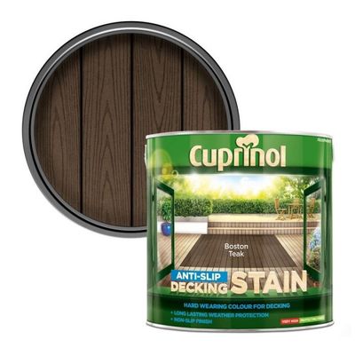 CUPRINOL ANTI SLIP DECK STAIN BOSTON TEAK 2.5L