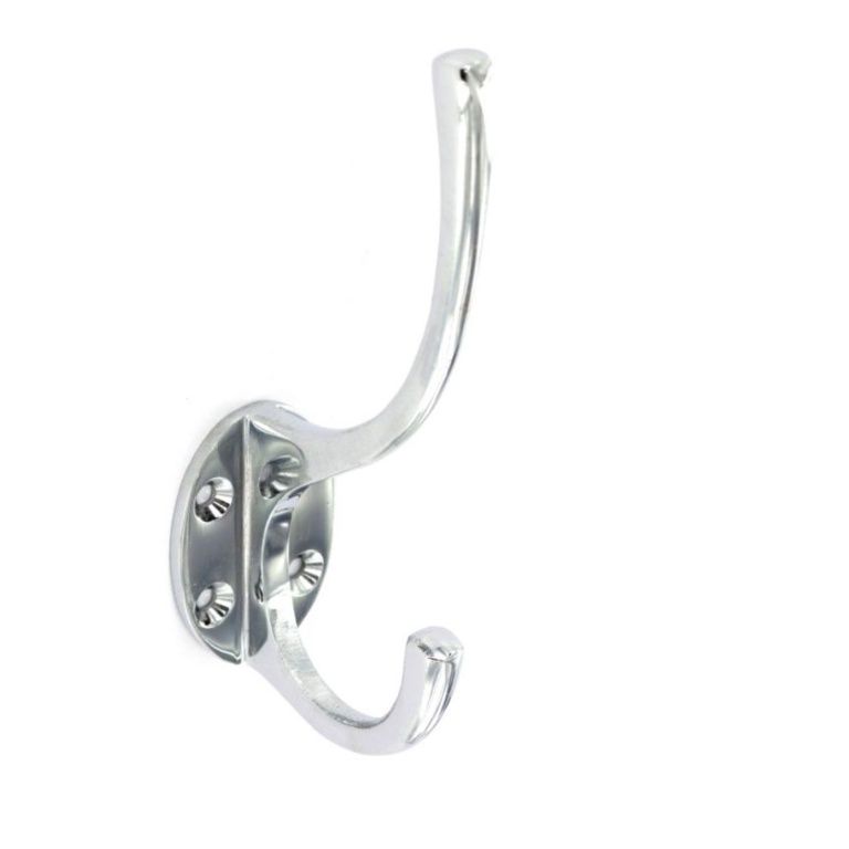 CHROME HAT &amp; COAT HOOK 125MM S2980