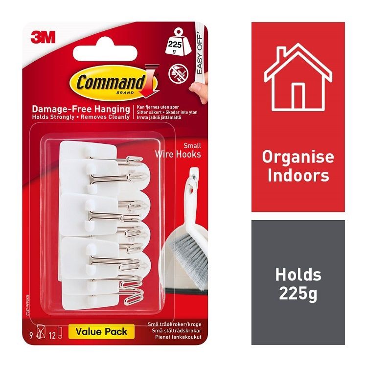 COMMAND SMALL WIRE HOOKS 17067-9VP