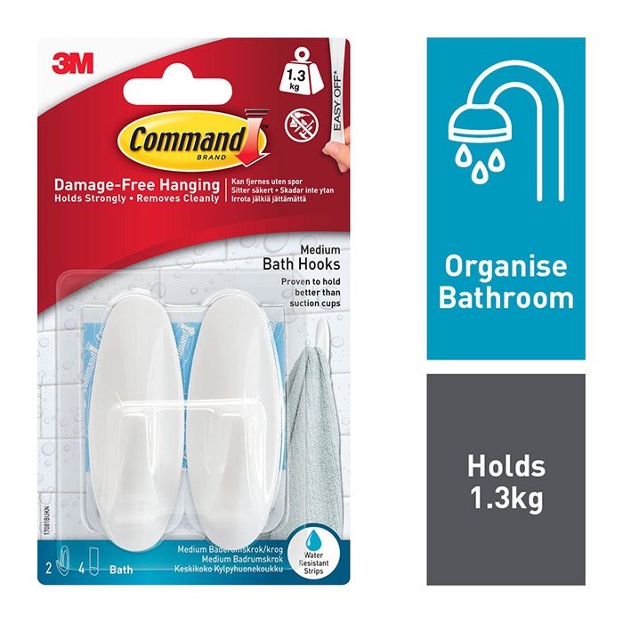 COMMAND MEDIUM SHOWER HOOKS 17081B