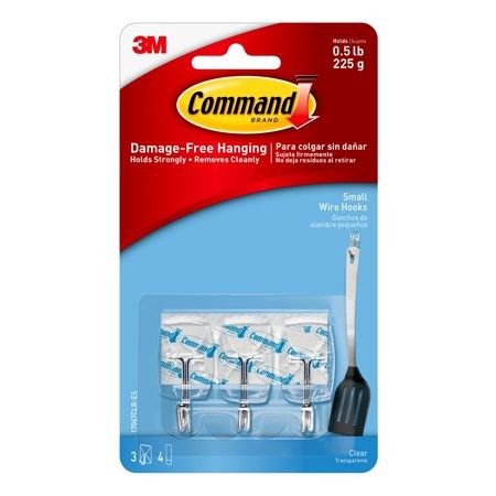 COMMAND SMALL WIRE HOOKS CLEAR 17067