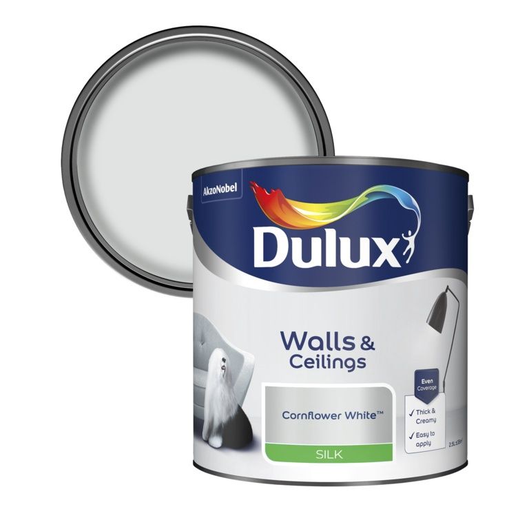 DULUX SILK CORNFLOWER WHITE 2.5LT