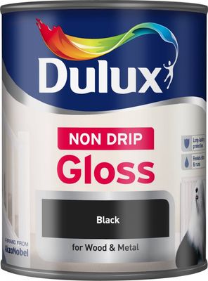DULUX NON DRIP GLOSS BLACK 750ML
