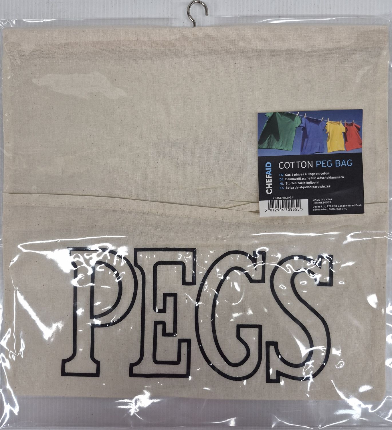 CHEFAID COTTON PEG BAG