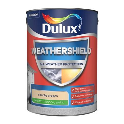DULUX WEATHERSHIELD AWP MASONRY PAINT SMOOTH COUNTY CREAM 5L