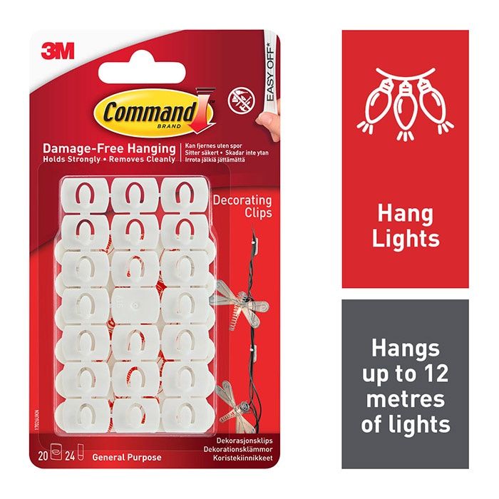 COMMAND OUTDOOR DECORATING CLIPS 17026H