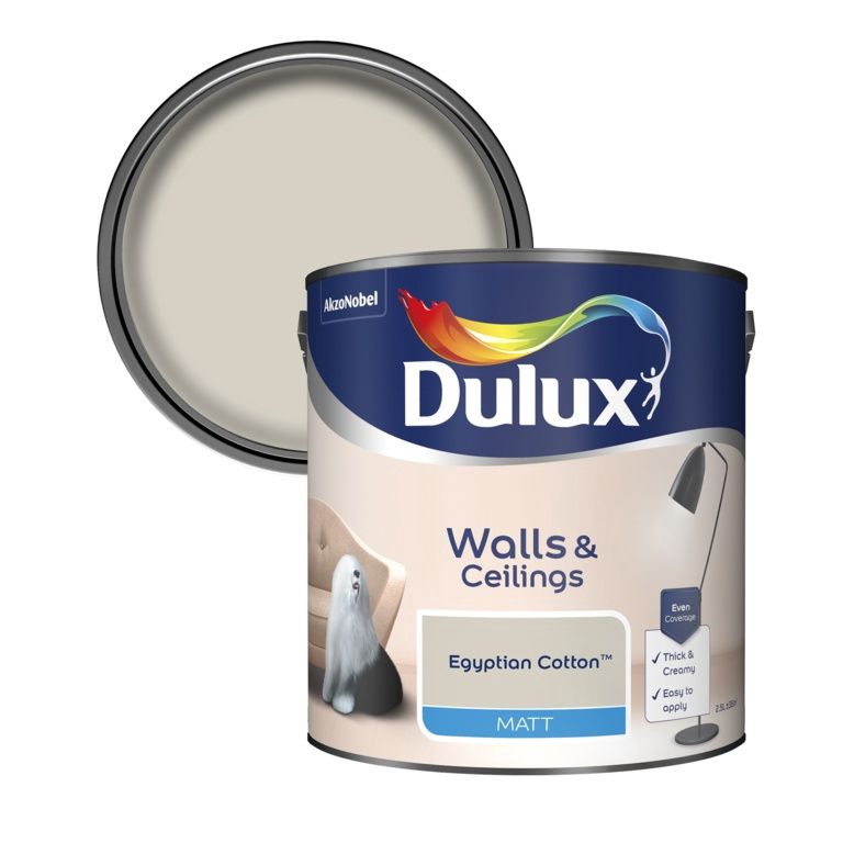 DULUX MATT EGYPTIAN COTTON 2.5LT