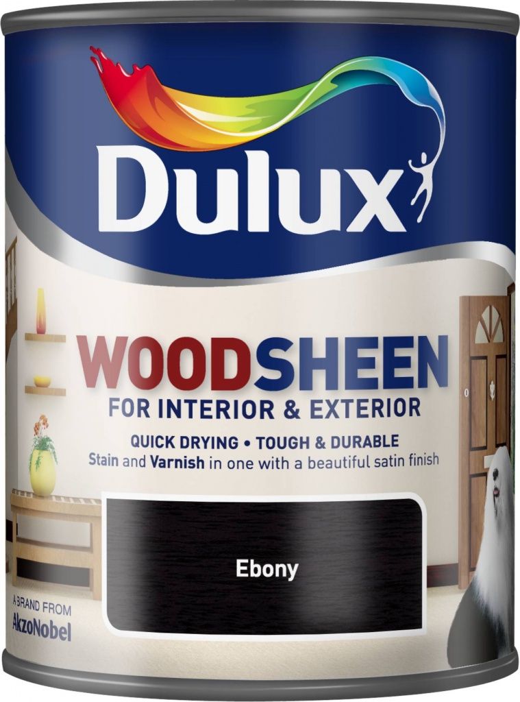 DULUX WOODSHEEN EBONY 750ML