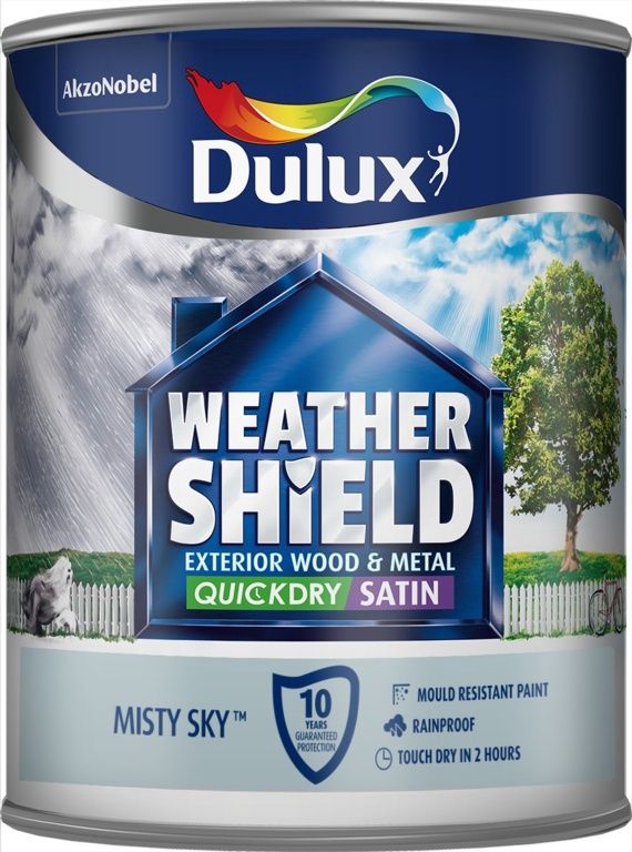 DULUX WEATHERSHIELD SATIN MISTY SKY 750ML