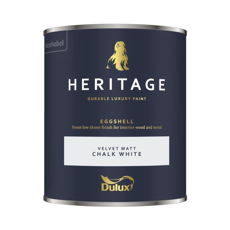 DULUX HERITAGE EGGSHELL CHALK WHITE 750ML