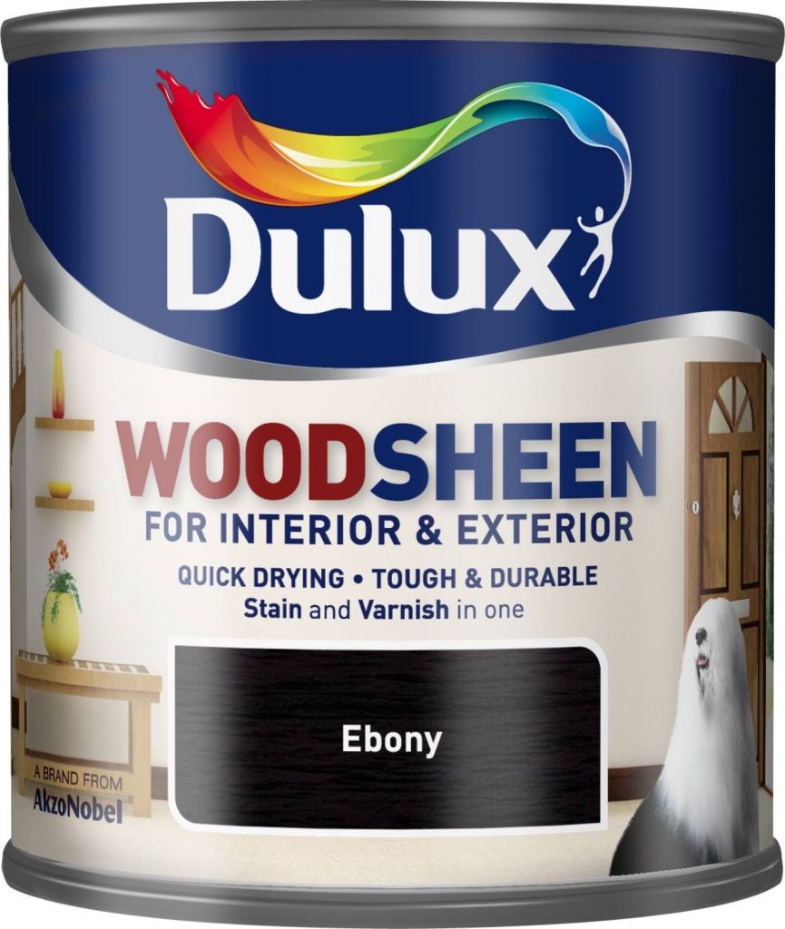 DULUX WOODSHEEN EBONY 250ML