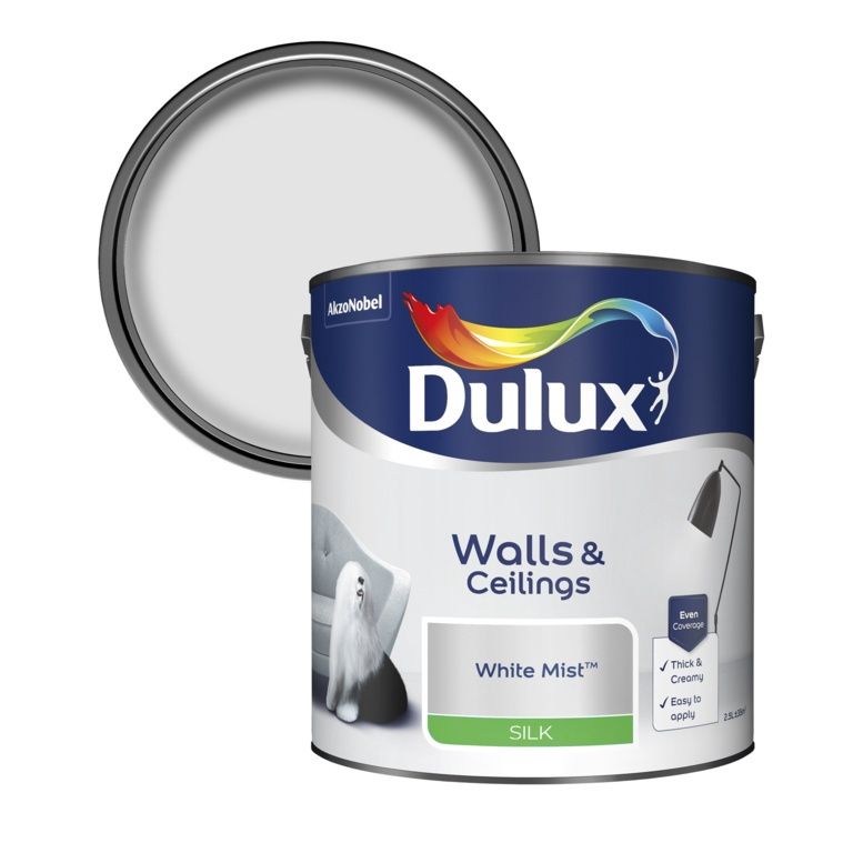 DULUX SILK WHITE MIST 2.5LT