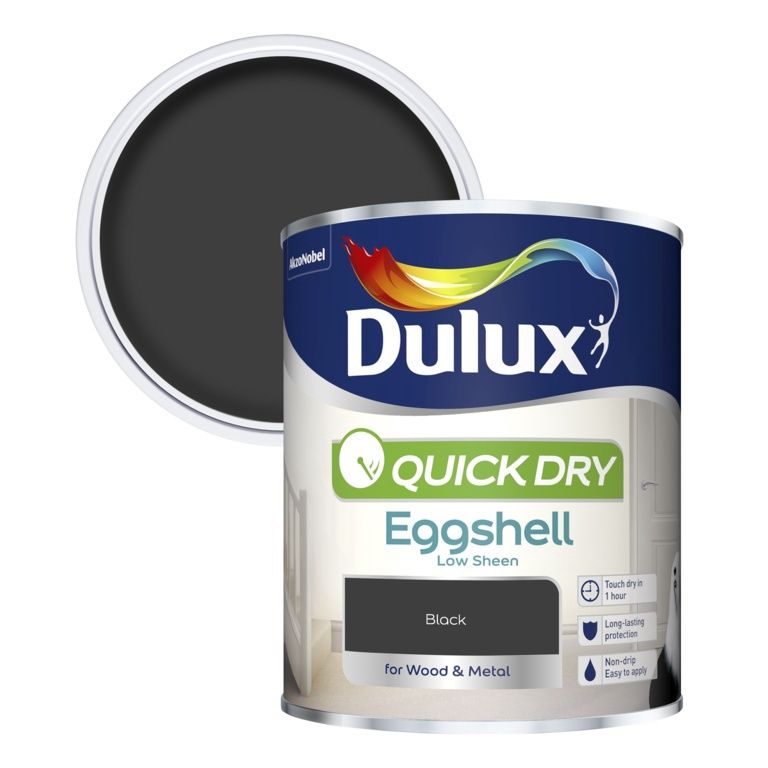 Dulux QD Eggshell Black 750ml