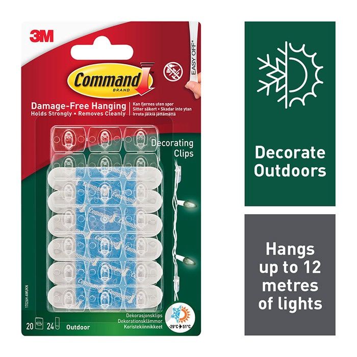 COMMAND 17026H OUTDOOR DECORATING CLIPS