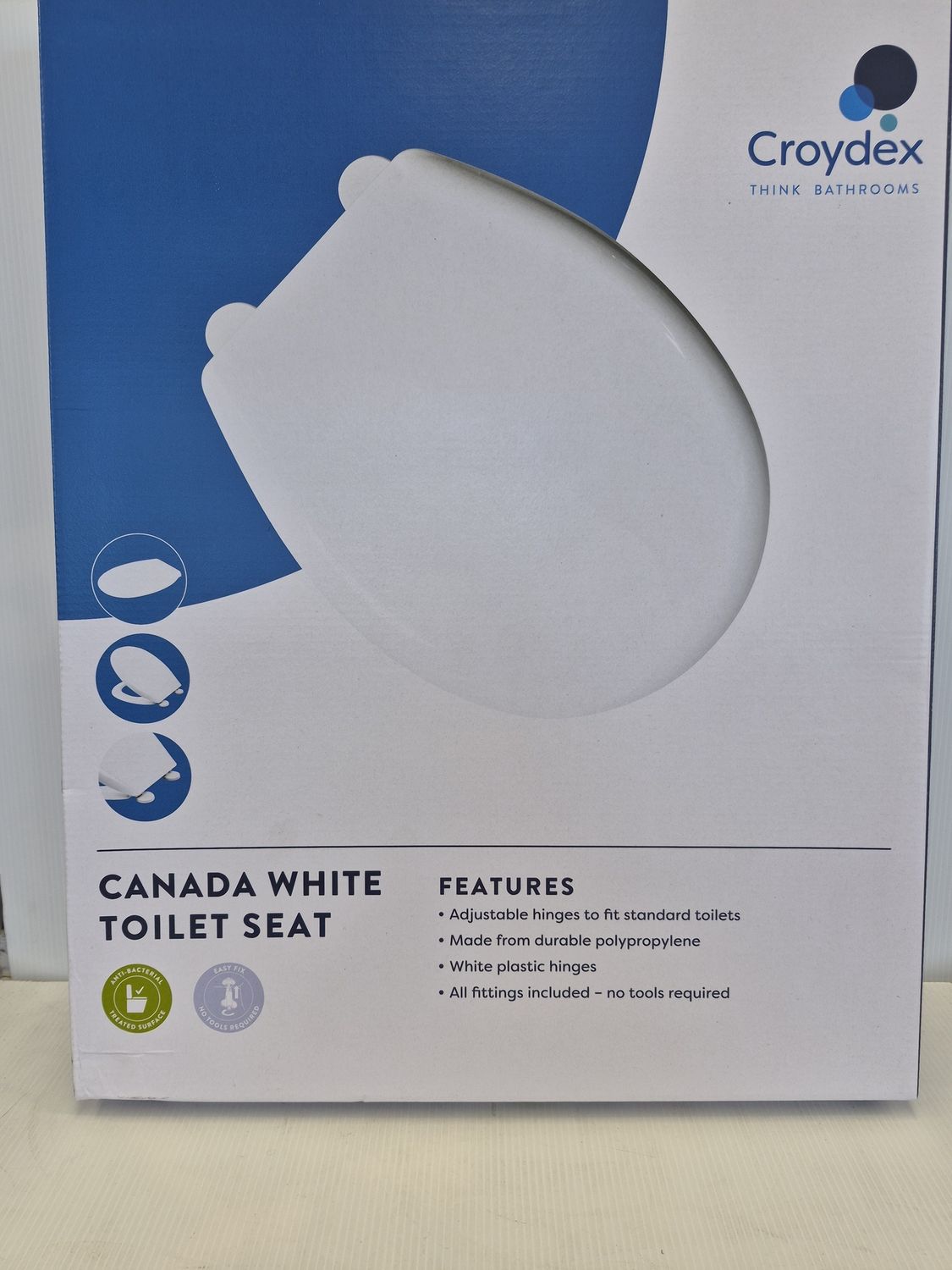 CROYDEX CANADA WHITE TOILET SEAT