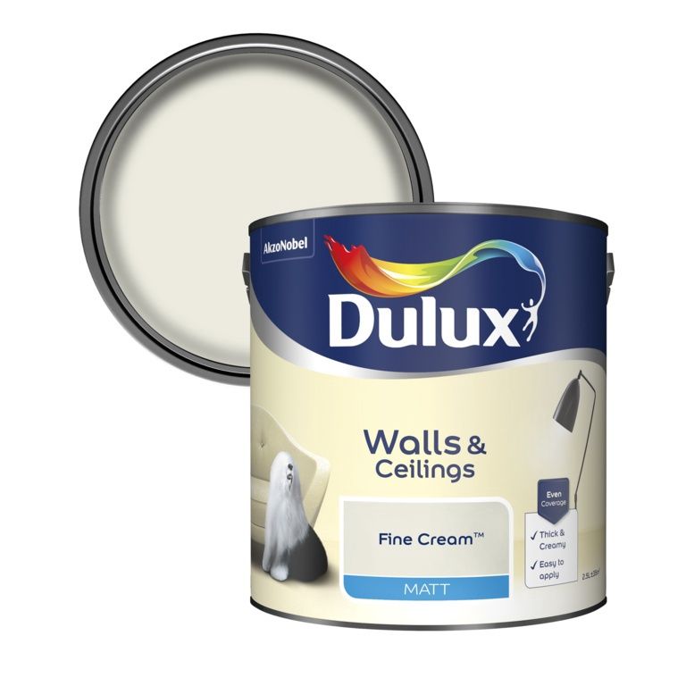 DULUX MATT FINE CREAM 2.5LT