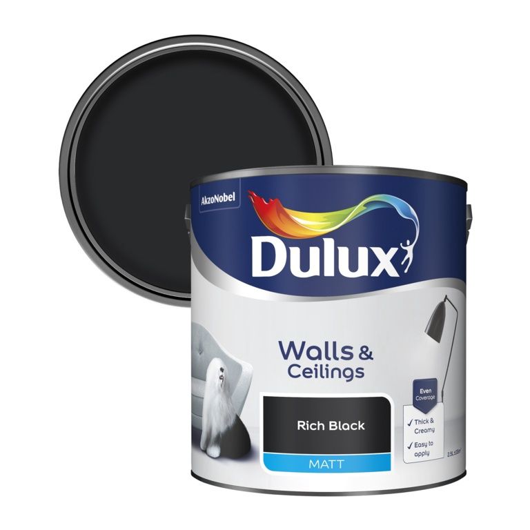 DULUX MATT RICH BLACK 2.5LT
