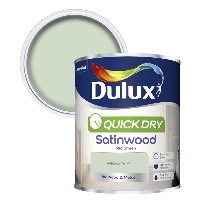 DULUX QUICK DRY SATINWOOD WILLOW TREE 750ML