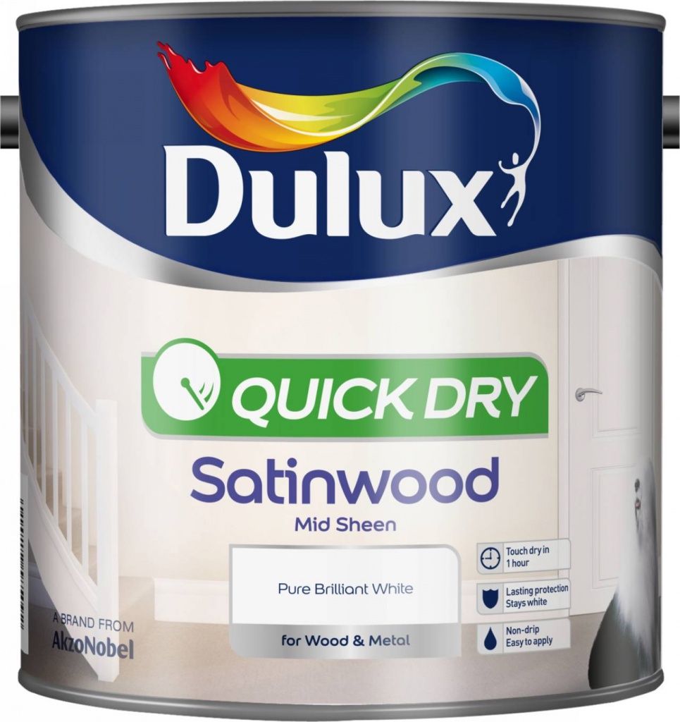 DULUX QUICK DRY SATINWOOD PBW 2.5L