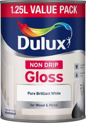DULUX NON DRIP GLOSS PBW 1.25L