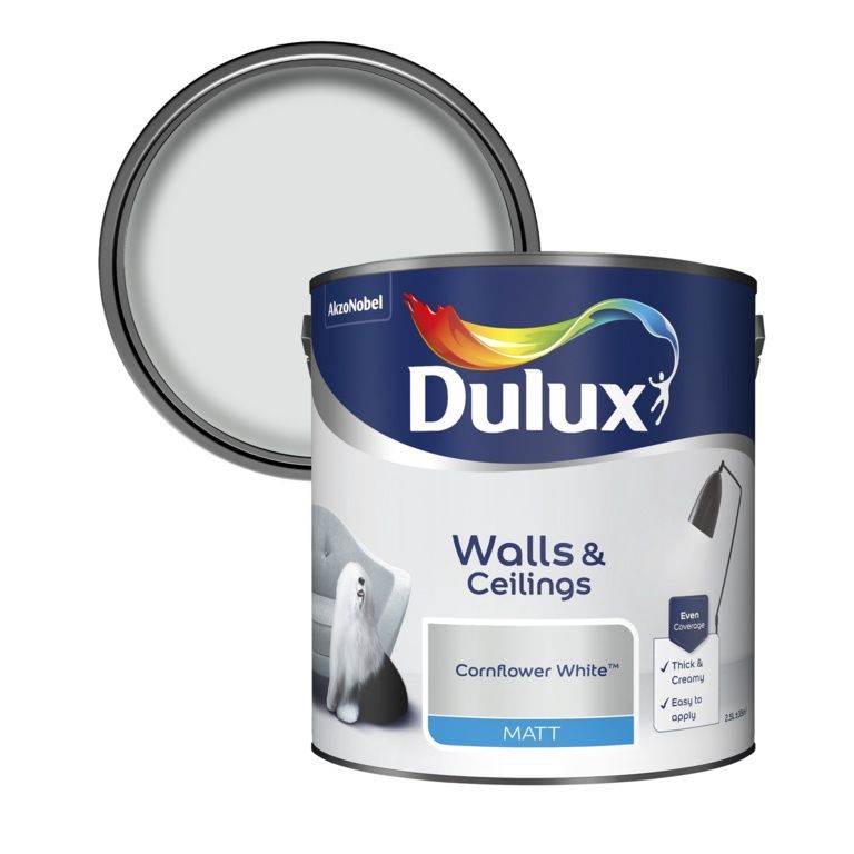 DULUX MATT CORNFLOWER WHITE 2.5L