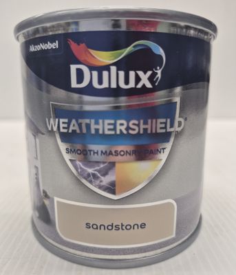 DULUX WEATHERSHIELD MASONRY PAINT TESTER SANDSTONE 250ML