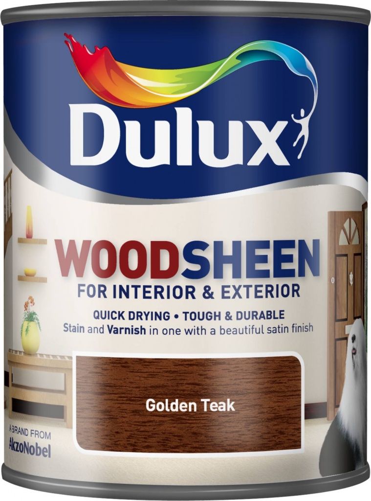DULUX WOODSHEEN GOLDEN TEAK 750ML
