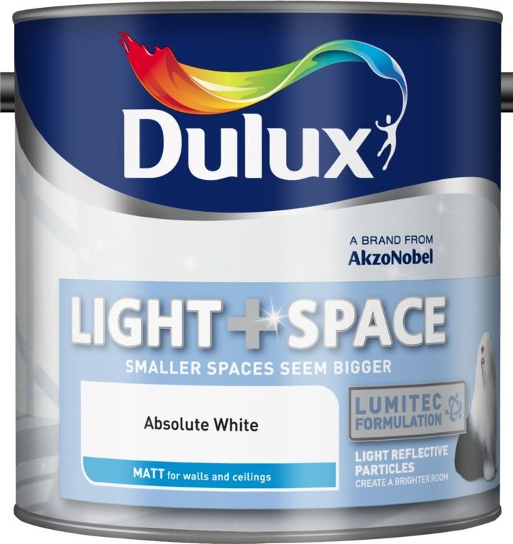 DULUX LIGHT &amp; SPACE ABSOLUTE  WHITE 2.5LT