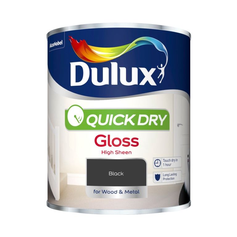 Dulux QD Gloss Black 750ml