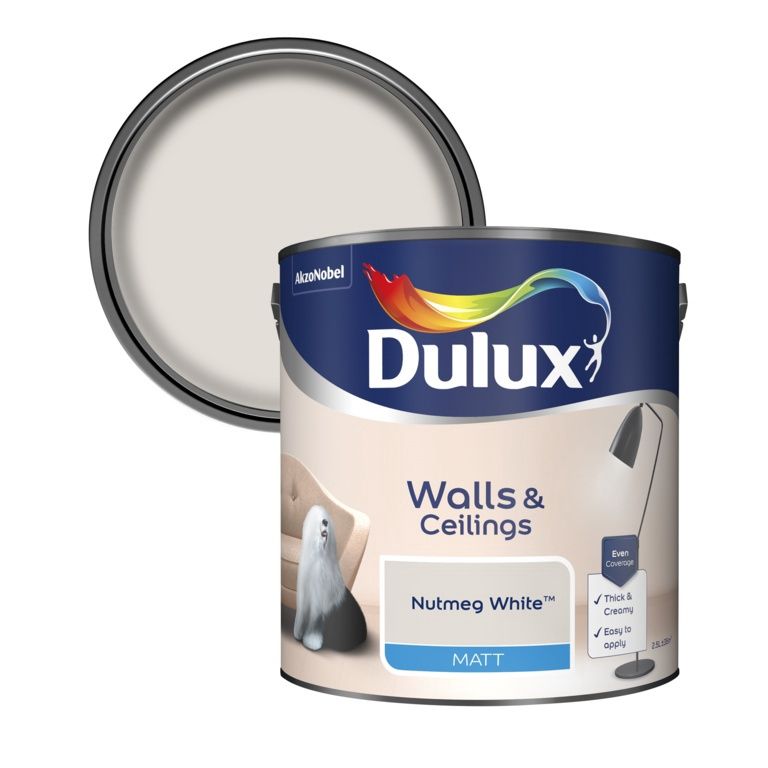 DULUX MATT NUTMEG WHITE 2.5LT
