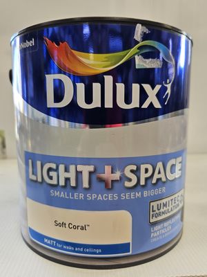 DULUX LIGHT &amp; SPACE SOFT CORAL 2.5LT