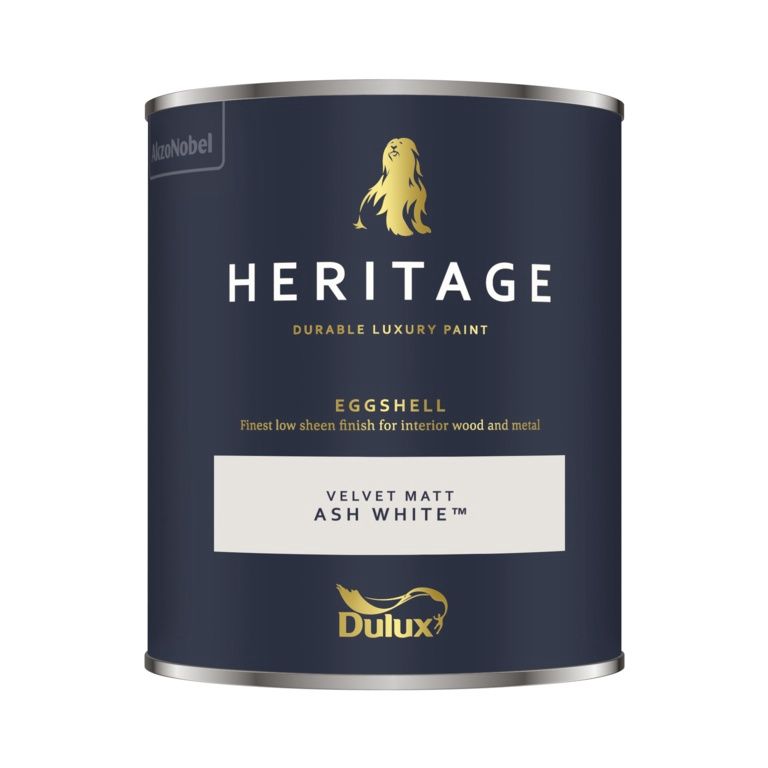 DULUX HERITAGE EGGSHELL ASH WHITE 750ML