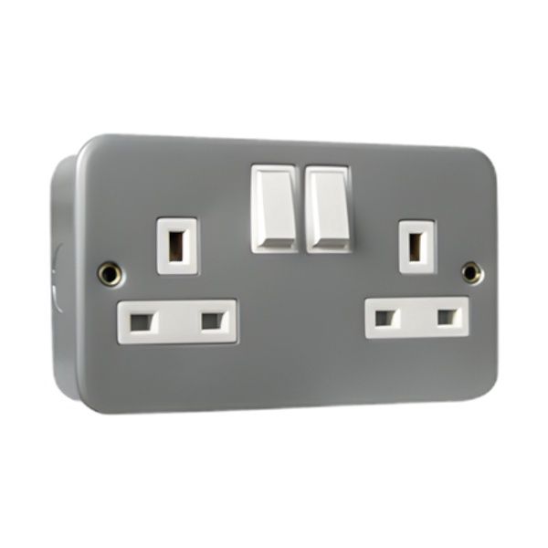 E40C METALCLAD 2 GANG SOCKET
