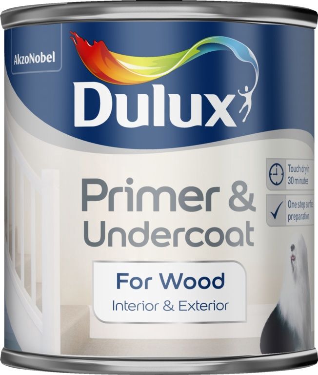 DULUX PRIMER &amp; UNDERCOAT FOR WOOD 250ML