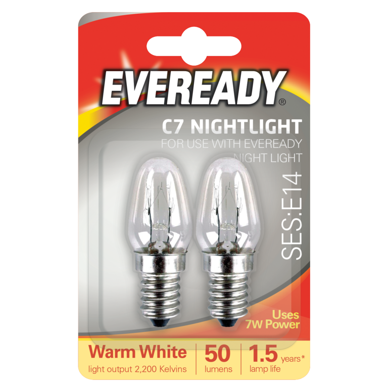 EVEREADY 7W E14 NIGHT LIGHT BULB