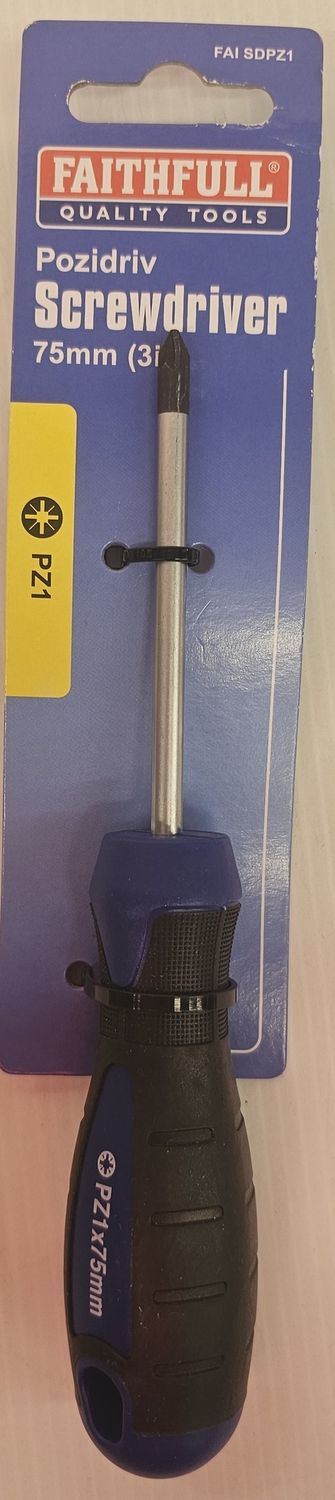 PZ1X75MM POZI SCREWDRIVER