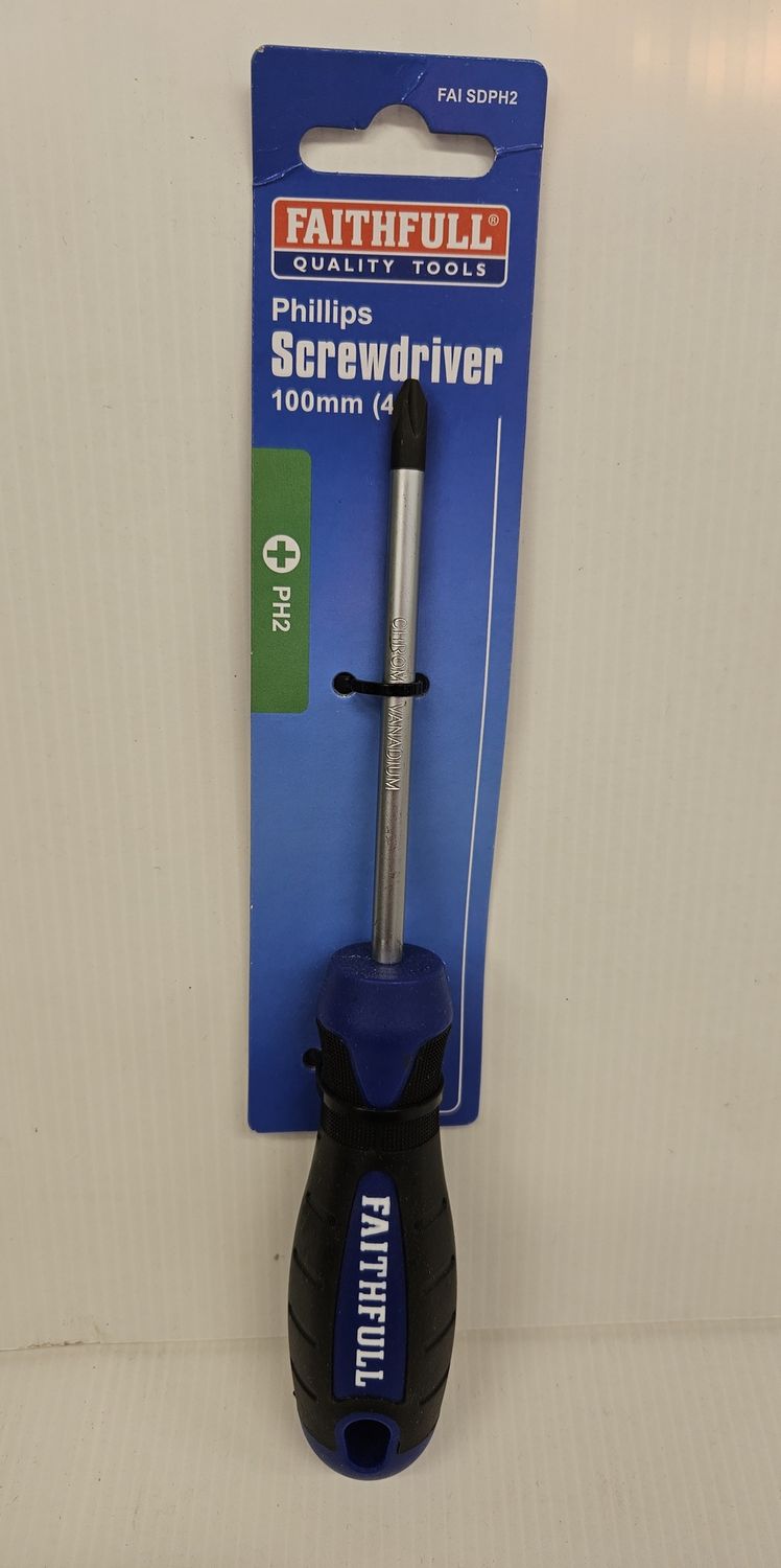 FAITHFULL PH2X100MM PHILLIPS SCREWDRIVER