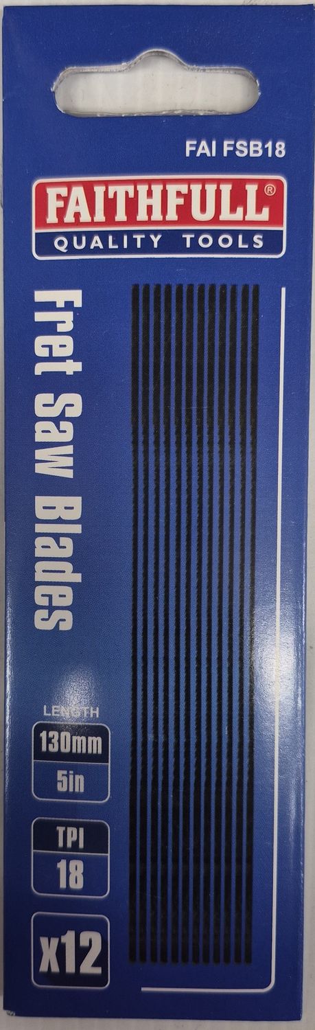 Fret saw Blades x 12 TPI18