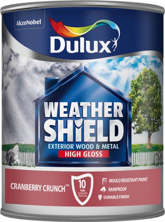 DULUX WEATHERSHIELD GLOSS CRANBERRY CRUNCH 750ML