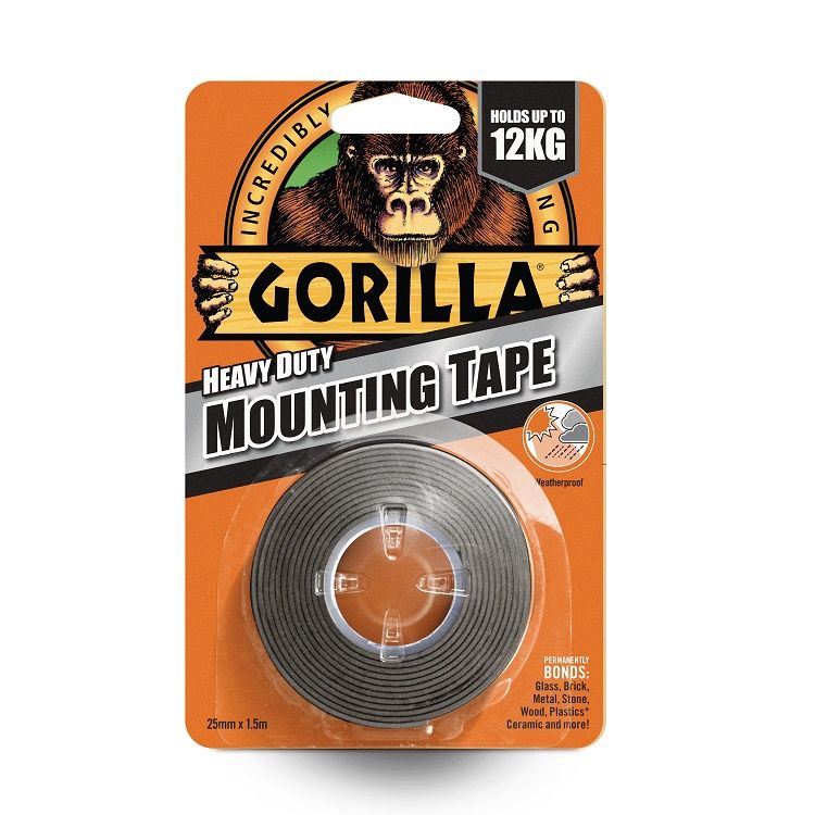 GORILLA HEAVY DUTY MOUNTING TAPE BLACK