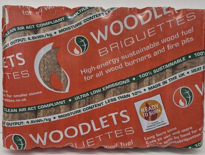 HEAT LOGS WOODLETS BRIQUETTES Pack Of 6