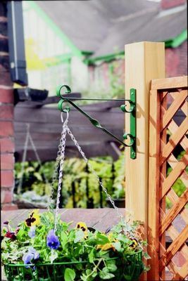 Hanging Basket Bracket 16" Green