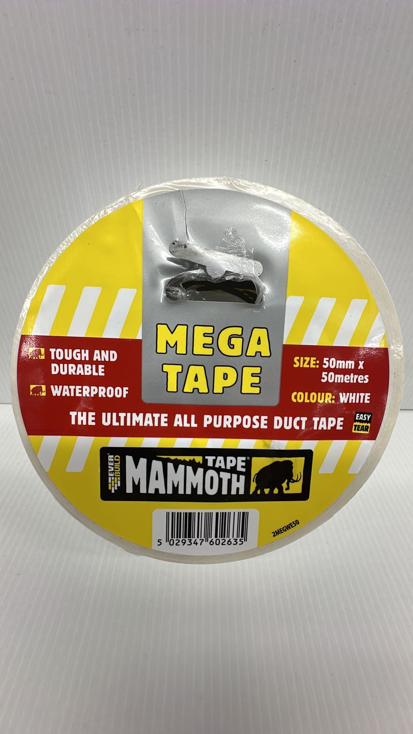 MEGA ALL PURPOSE TAPE WHITE 50MM
