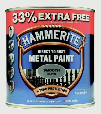 HAMMERITE SMOOTH SILVER 750ML+33%