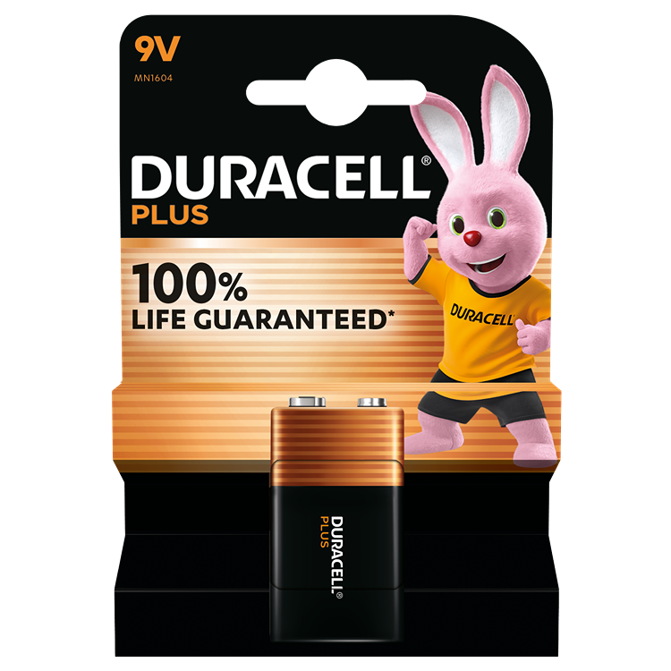 DURACELL PLUS 9V BATTERY MN1604